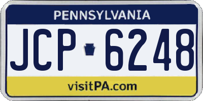 PA license plate JCP6248