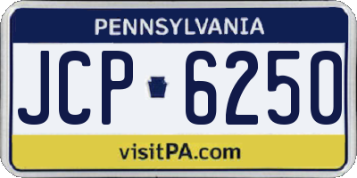 PA license plate JCP6250