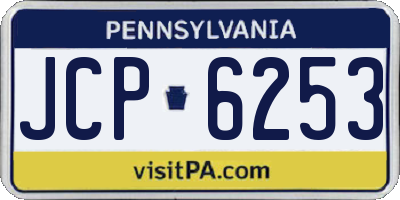 PA license plate JCP6253