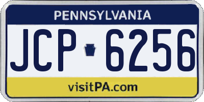 PA license plate JCP6256