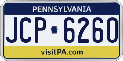 PA license plate JCP6260