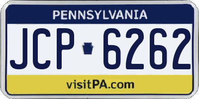 PA license plate JCP6262
