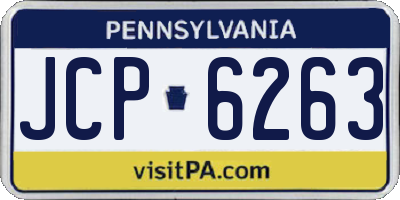 PA license plate JCP6263