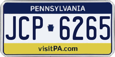 PA license plate JCP6265