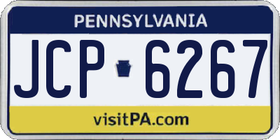 PA license plate JCP6267