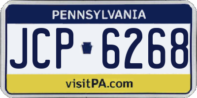 PA license plate JCP6268