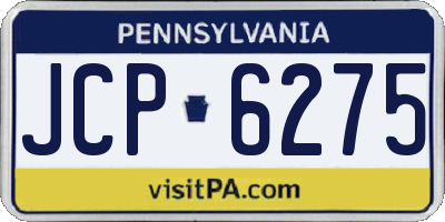 PA license plate JCP6275