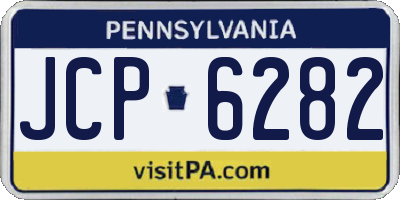 PA license plate JCP6282