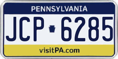 PA license plate JCP6285