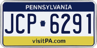 PA license plate JCP6291