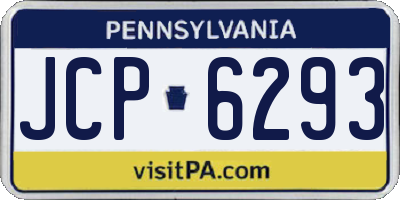 PA license plate JCP6293