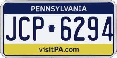 PA license plate JCP6294
