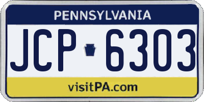 PA license plate JCP6303