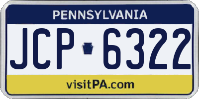 PA license plate JCP6322
