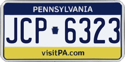 PA license plate JCP6323