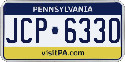 PA license plate JCP6330