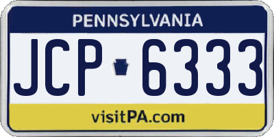 PA license plate JCP6333
