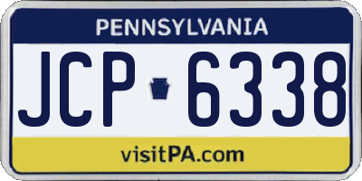 PA license plate JCP6338