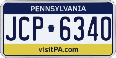 PA license plate JCP6340