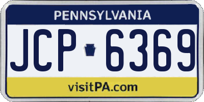 PA license plate JCP6369