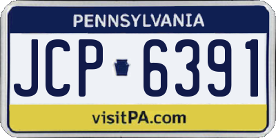 PA license plate JCP6391