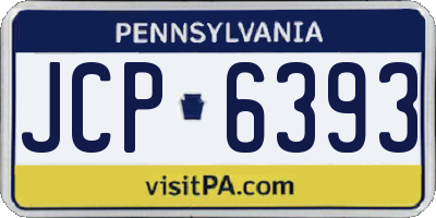 PA license plate JCP6393