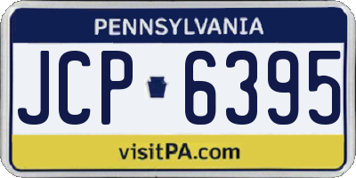 PA license plate JCP6395