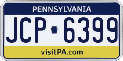 PA license plate JCP6399