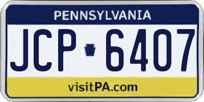 PA license plate JCP6407