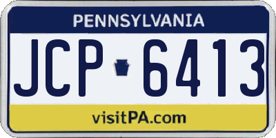 PA license plate JCP6413