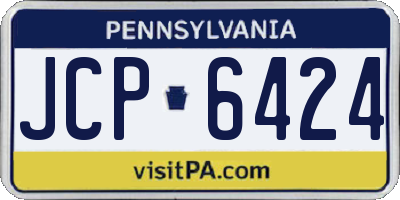 PA license plate JCP6424