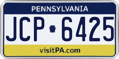 PA license plate JCP6425
