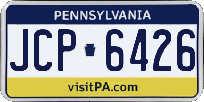 PA license plate JCP6426