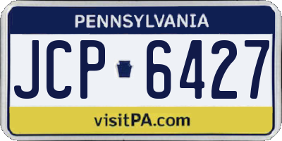 PA license plate JCP6427