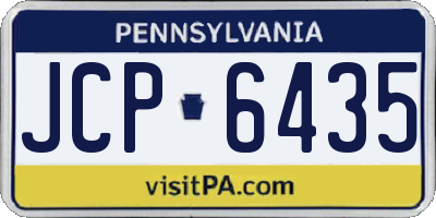PA license plate JCP6435