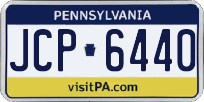 PA license plate JCP6440