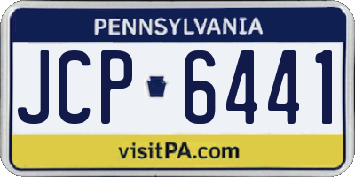 PA license plate JCP6441
