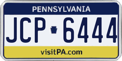 PA license plate JCP6444