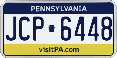 PA license plate JCP6448