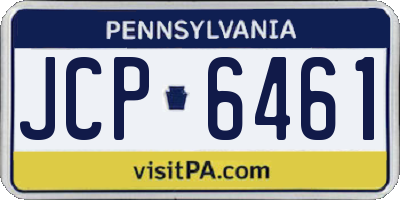 PA license plate JCP6461