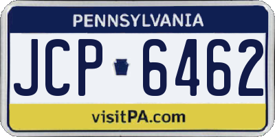 PA license plate JCP6462