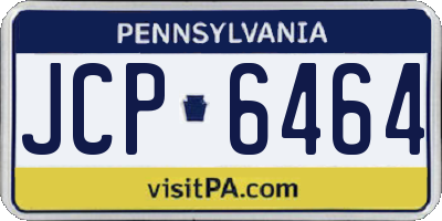 PA license plate JCP6464