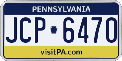 PA license plate JCP6470