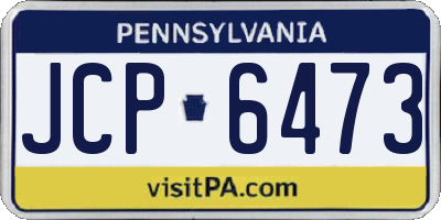 PA license plate JCP6473