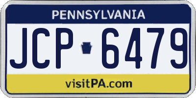 PA license plate JCP6479