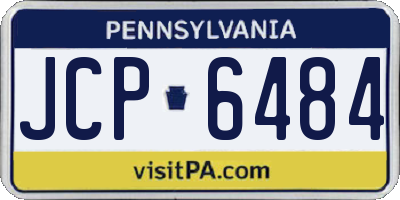 PA license plate JCP6484