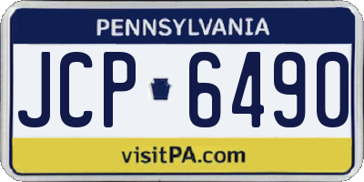 PA license plate JCP6490