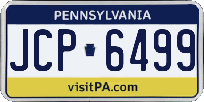 PA license plate JCP6499