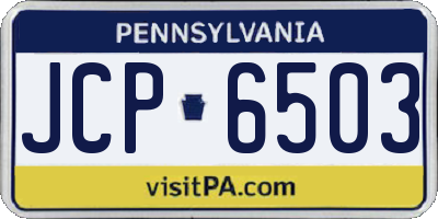 PA license plate JCP6503