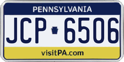 PA license plate JCP6506